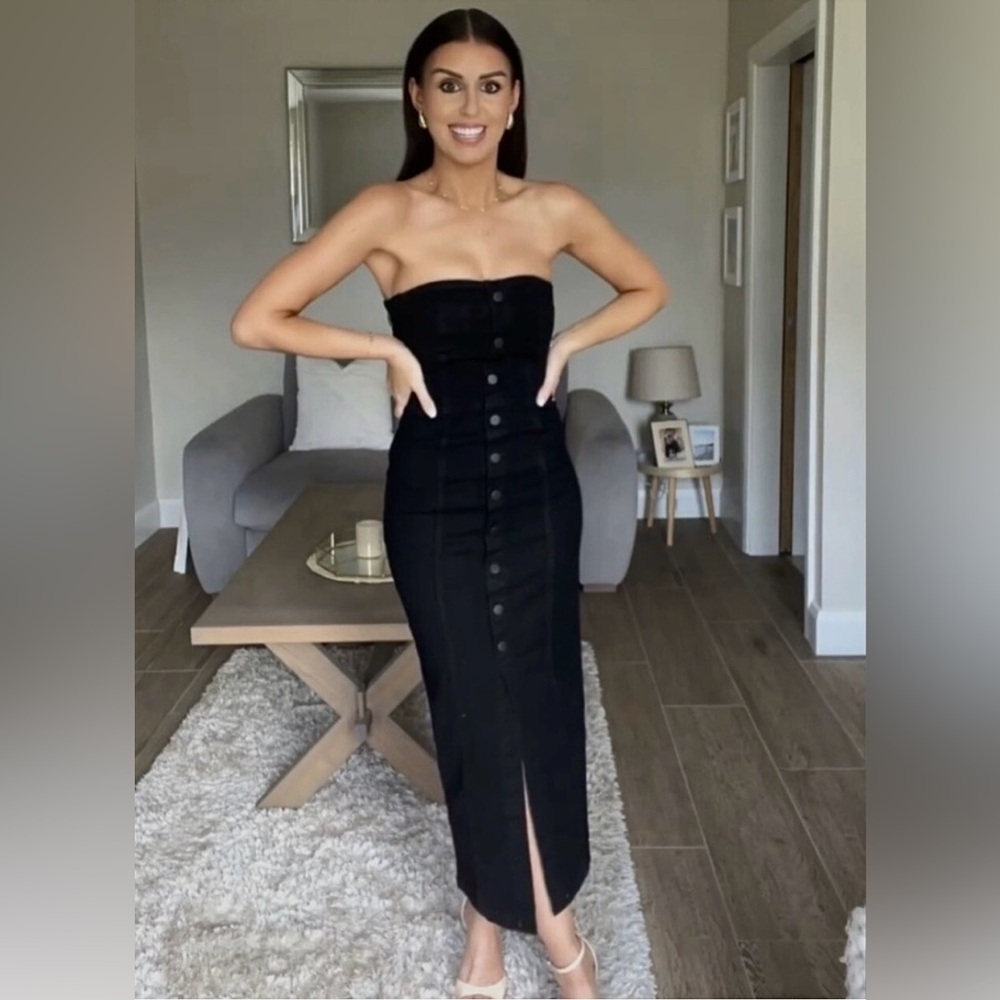 ZARA The Denim Bustier Dress